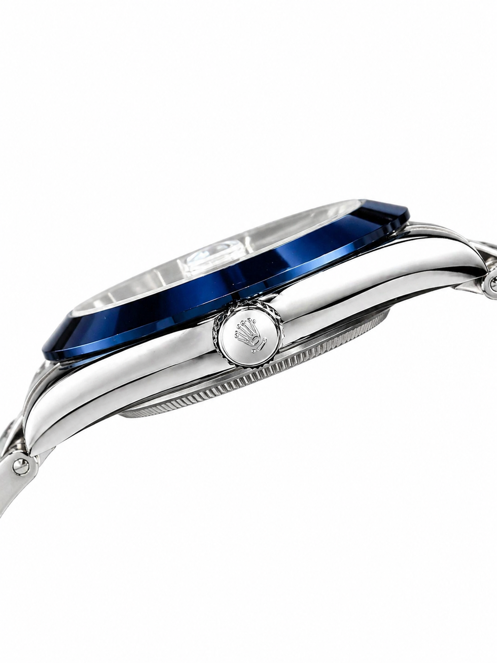 White and Blue Rolex watch