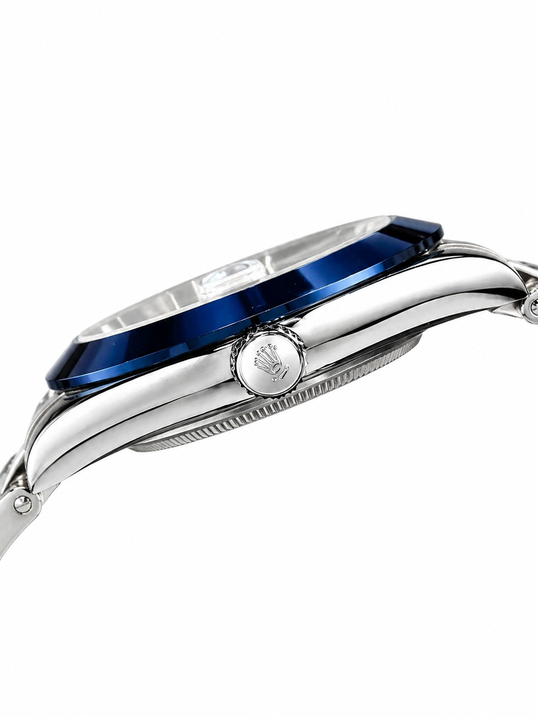 White and Blue Rolex watch