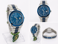 White and Blue Rolex watch