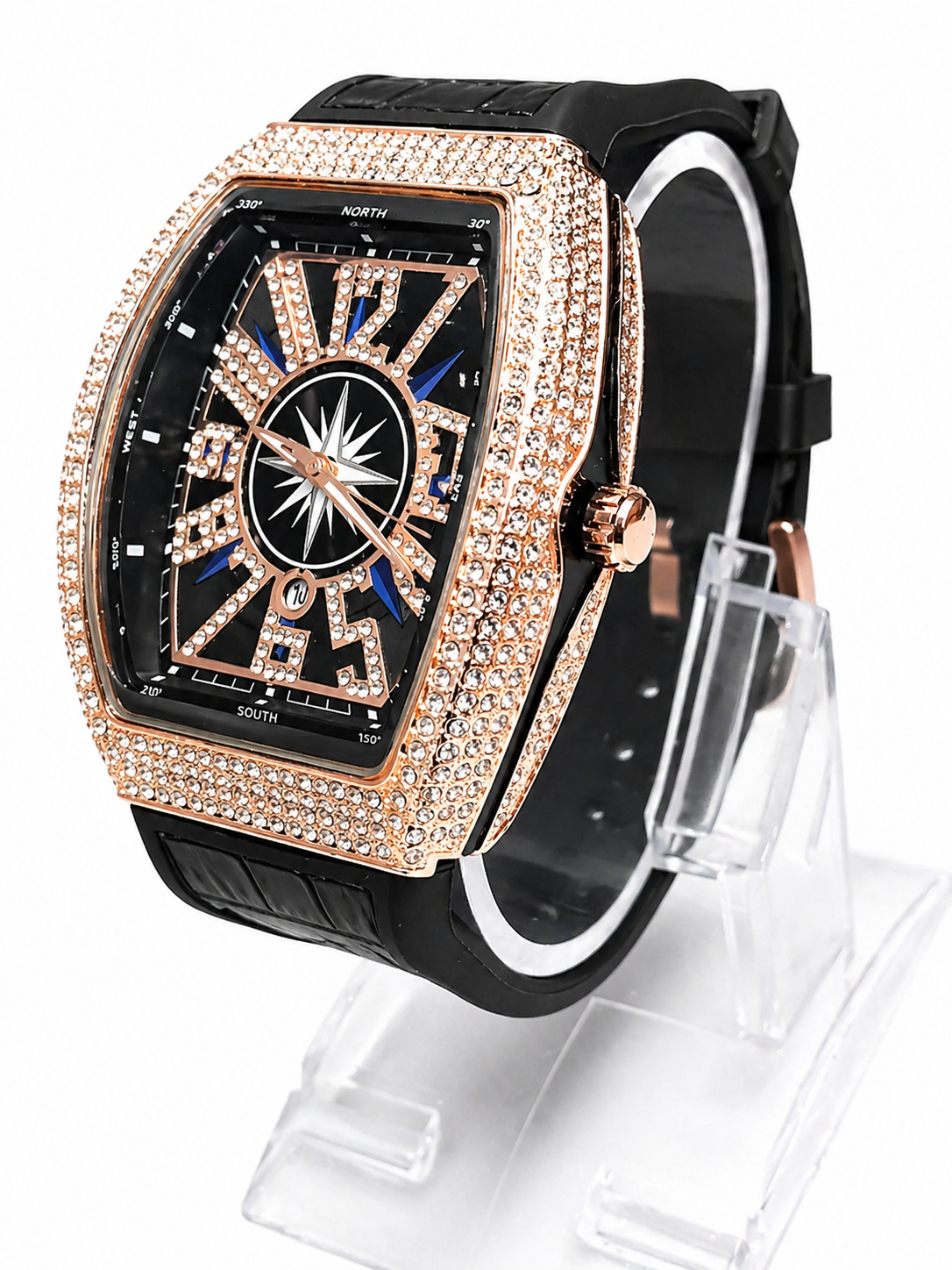 Black and rose gold RM watch