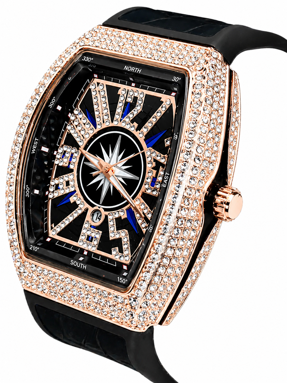 Black and rose gold RM watch